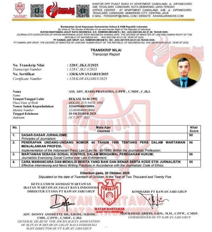 Nilai Kelulusan Jurnalis